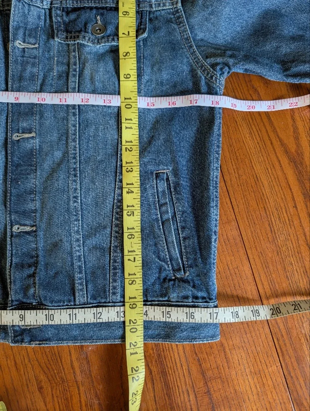 The Children's Place Classic Blue Denim Jacket Youth Large 10/12 EUC